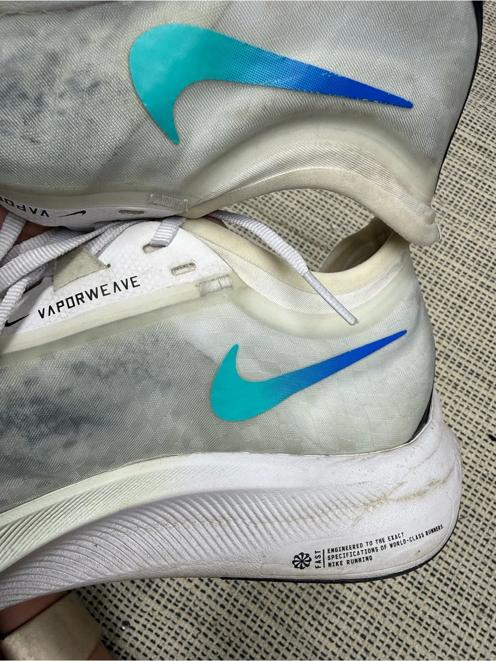NIKE Men's Zoom Fly 3 White Multi Running Shoes A